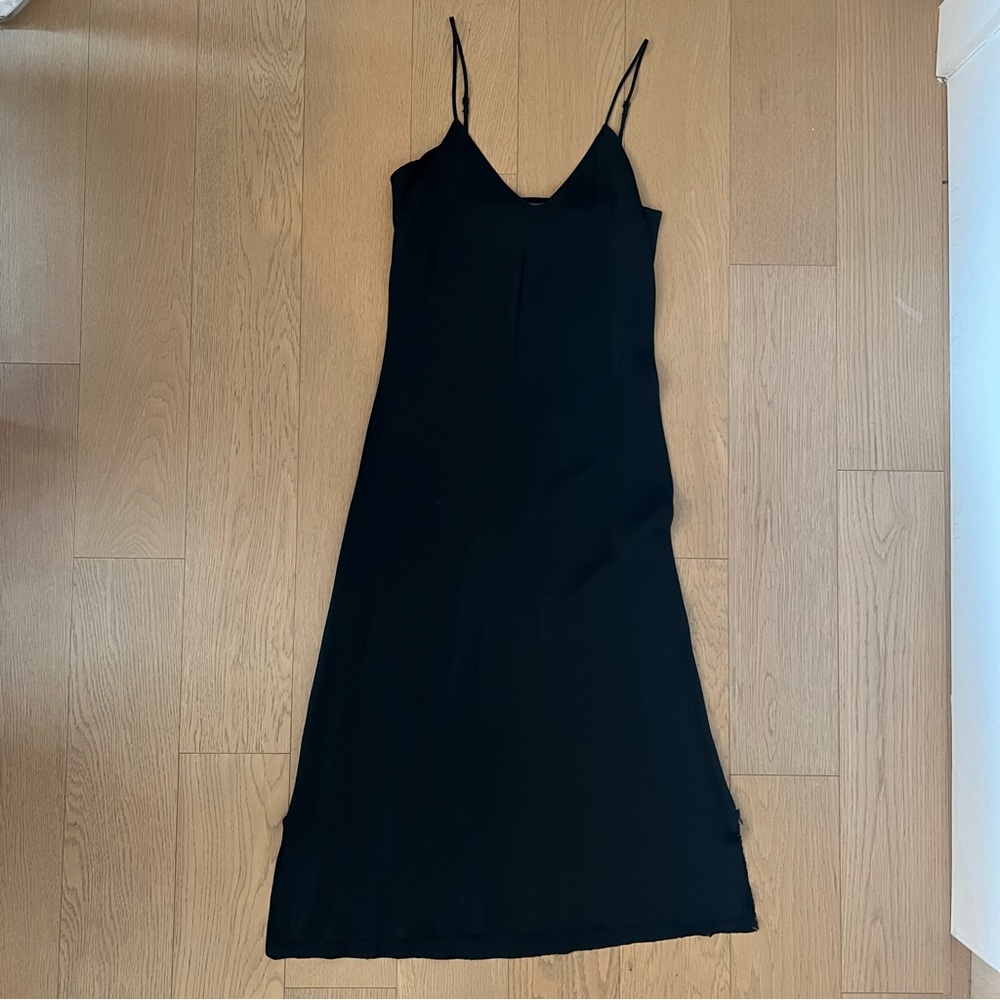 Emerson thorpe Silk midi black dress, XXS